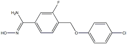 4-(4-chlorophenoxymethyl)-3-fluoro-N'-hydroxybenzene-1-carboximidamide Structure