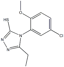 4-(5-chloro-2-methoxyphenyl)-5-ethyl-4H-1,2,4-triazole-3-thiol,,结构式