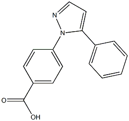 4-(5-phenyl-1H-pyrazol-1-yl)benzoic acid,,结构式