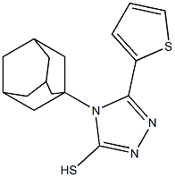 4-(adamantan-1-yl)-5-(thiophen-2-yl)-4H-1,2,4-triazole-3-thiol Struktur