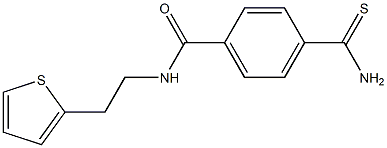 4-(aminocarbonothioyl)-N-(2-thien-2-ylethyl)benzamide Struktur