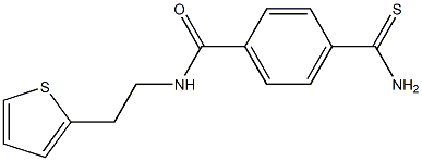 4-(aminocarbonothioyl)-N-(2-thien-2-ylethyl)benzamide 结构式