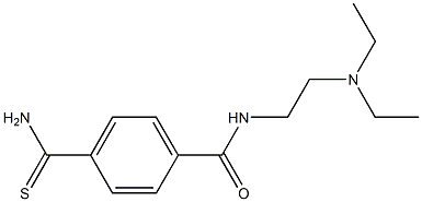 4-(aminocarbonothioyl)-N-[2-(diethylamino)ethyl]benzamide Structure