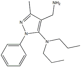 4-(aminomethyl)-3-methyl-1-phenyl-N,N-dipropyl-1H-pyrazol-5-amine Structure