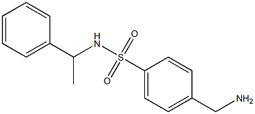 4-(aminomethyl)-N-(1-phenylethyl)benzenesulfonamide Structure