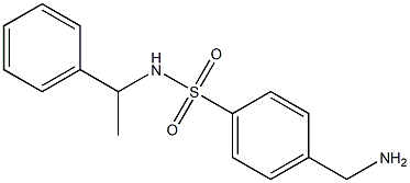 4-(aminomethyl)-N-(1-phenylethyl)benzenesulfonamide 化学構造式