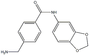 4-(aminomethyl)-N-(2H-1,3-benzodioxol-5-yl)benzamide Struktur