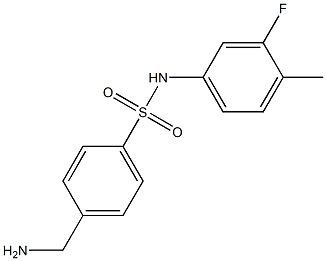 4-(aminomethyl)-N-(3-fluoro-4-methylphenyl)benzenesulfonamide