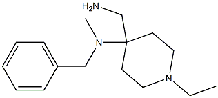 4-(aminomethyl)-N-benzyl-1-ethyl-N-methylpiperidin-4-amine 化学構造式