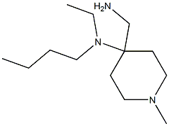 4-(aminomethyl)-N-butyl-N-ethyl-1-methylpiperidin-4-amine,,结构式