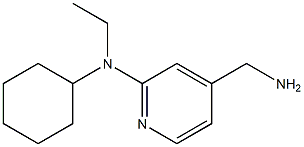 4-(aminomethyl)-N-cyclohexyl-N-ethylpyridin-2-amine,,结构式