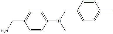 4-(aminomethyl)-N-methyl-N-[(4-methylphenyl)methyl]aniline Structure