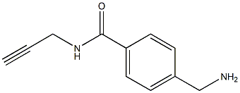 4-(aminomethyl)-N-prop-2-ynylbenzamide Struktur