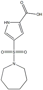 4-(azepan-1-ylsulfonyl)-1H-pyrrole-2-carboxylic acid 化学構造式