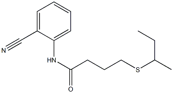 4-(butan-2-ylsulfanyl)-N-(2-cyanophenyl)butanamide|