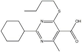 4-(butylthio)-2-cyclohexyl-6-methylpyrimidine-5-carboxylic acid