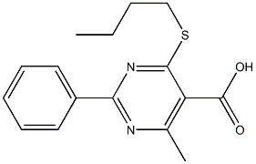 4-(butylthio)-6-methyl-2-phenylpyrimidine-5-carboxylic acid Structure