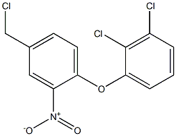 4-(chloromethyl)-1-(2,3-dichlorophenoxy)-2-nitrobenzene,,结构式