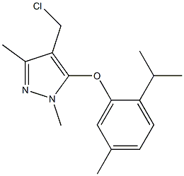 4-(chloromethyl)-1,3-dimethyl-5-[5-methyl-2-(propan-2-yl)phenoxy]-1H-pyrazole