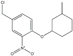 4-(chloromethyl)-1-[(3-methylcyclohexyl)oxy]-2-nitrobenzene,,结构式