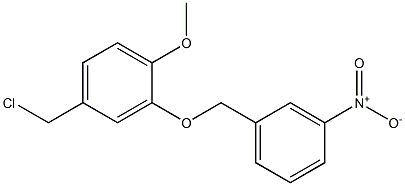 4-(chloromethyl)-1-methoxy-2-[(3-nitrophenyl)methoxy]benzene,,结构式
