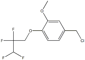 4-(chloromethyl)-2-methoxy-1-(2,2,3,3-tetrafluoropropoxy)benzene Struktur