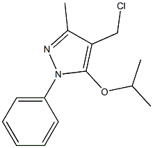 4-(chloromethyl)-3-methyl-1-phenyl-5-(propan-2-yloxy)-1H-pyrazole 结构式