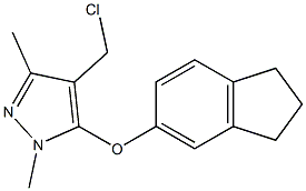 4-(chloromethyl)-5-(2,3-dihydro-1H-inden-5-yloxy)-1,3-dimethyl-1H-pyrazole