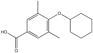 4-(cyclohexyloxy)-3,5-dimethylbenzoic acid 化学構造式