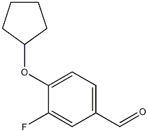 4-(cyclopentyloxy)-3-fluorobenzaldehyde Structure