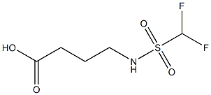 4-(difluoromethane)sulfonamidobutanoic acid Struktur