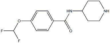 4-(difluoromethoxy)-N-(piperidin-4-yl)benzamide Structure