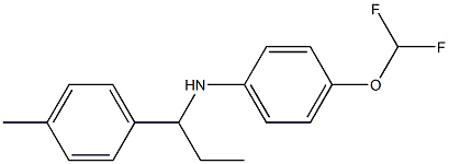 4-(difluoromethoxy)-N-[1-(4-methylphenyl)propyl]aniline 结构式