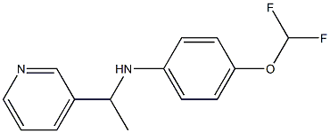 4-(difluoromethoxy)-N-[1-(pyridin-3-yl)ethyl]aniline 结构式