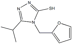 4-(furan-2-ylmethyl)-5-(propan-2-yl)-4H-1,2,4-triazole-3-thiol 结构式