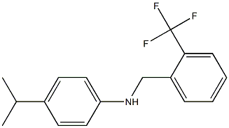 4-(propan-2-yl)-N-{[2-(trifluoromethyl)phenyl]methyl}aniline,,结构式