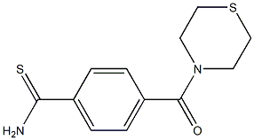 4-(thiomorpholin-4-ylcarbonyl)benzene-1-carbothioamide Structure