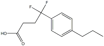 4,4-difluoro-4-(4-propylphenyl)butanoic acid Structure