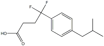 4,4-difluoro-4-[4-(2-methylpropyl)phenyl]butanoic acid Structure