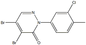 4,5-dibromo-2-(3-chloro-4-methylphenyl)pyridazin-3(2H)-one Struktur