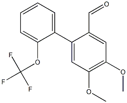 4,5-dimethoxy-2'-(trifluoromethoxy)-1,1'-biphenyl-2-carbaldehyde Structure