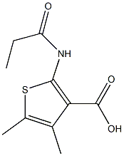 4,5-dimethyl-2-(propionylamino)thiophene-3-carboxylic acid 结构式