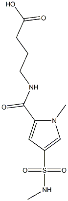 4-[({1-methyl-4-[(methylamino)sulfonyl]-1H-pyrrol-2-yl}carbonyl)amino]butanoic acid 结构式