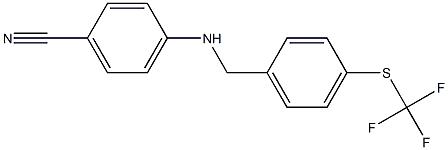 4-[({4-[(trifluoromethyl)sulfanyl]phenyl}methyl)amino]benzonitrile|