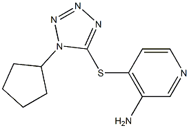 4-[(1-cyclopentyl-1H-1,2,3,4-tetrazol-5-yl)sulfanyl]pyridin-3-amine Structure