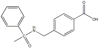 4-[(1-phenylacetamido)methyl]benzoic acid 化学構造式