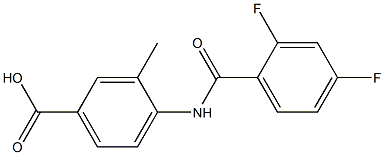 4-[(2,4-difluorobenzoyl)amino]-3-methylbenzoic acid Structure