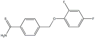 4-[(2,4-difluorophenoxy)methyl]benzenecarbothioamide Struktur