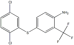 4-[(2,5-dichlorophenyl)sulfanyl]-2-(trifluoromethyl)aniline Struktur