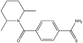 4-[(2,6-dimethylpiperidin-1-yl)carbonyl]benzenecarbothioamide,,结构式